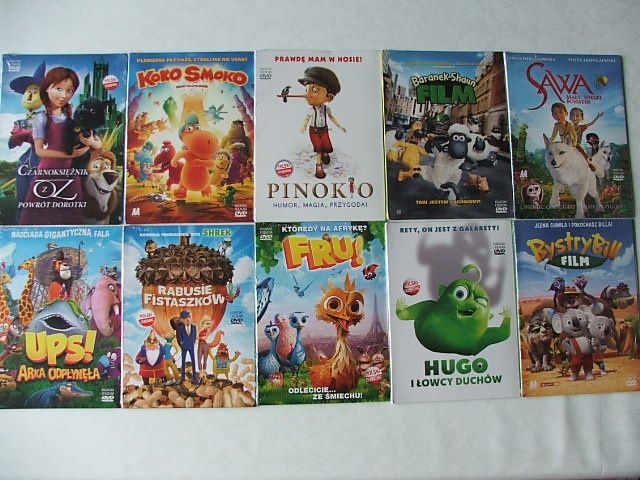 Bajki, SAwa, Koko, Czarnoksiężnik z OZ, Baranek Shaun fil, bajka, dvd