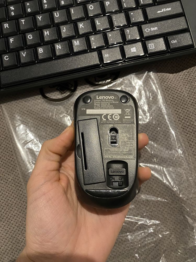 Lenovo 100 wireless combo klawiatura mysz bezprzewodowa