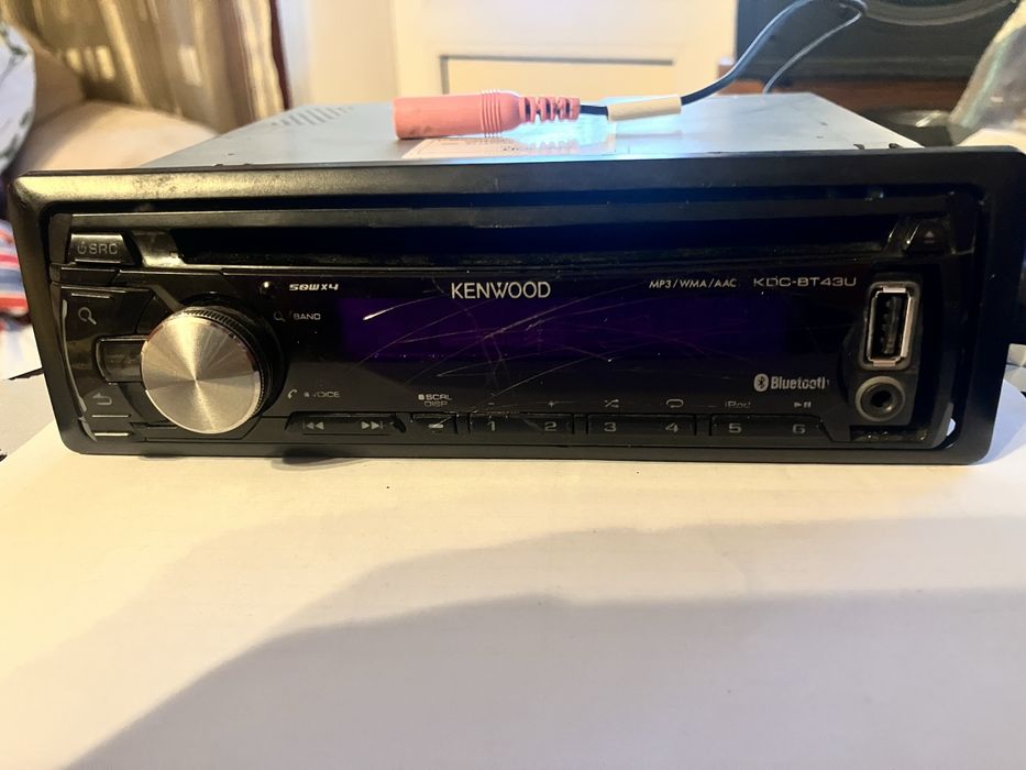 Магнітола kenwood KDC-BT43U з Bluetooth та ISO шлейфом