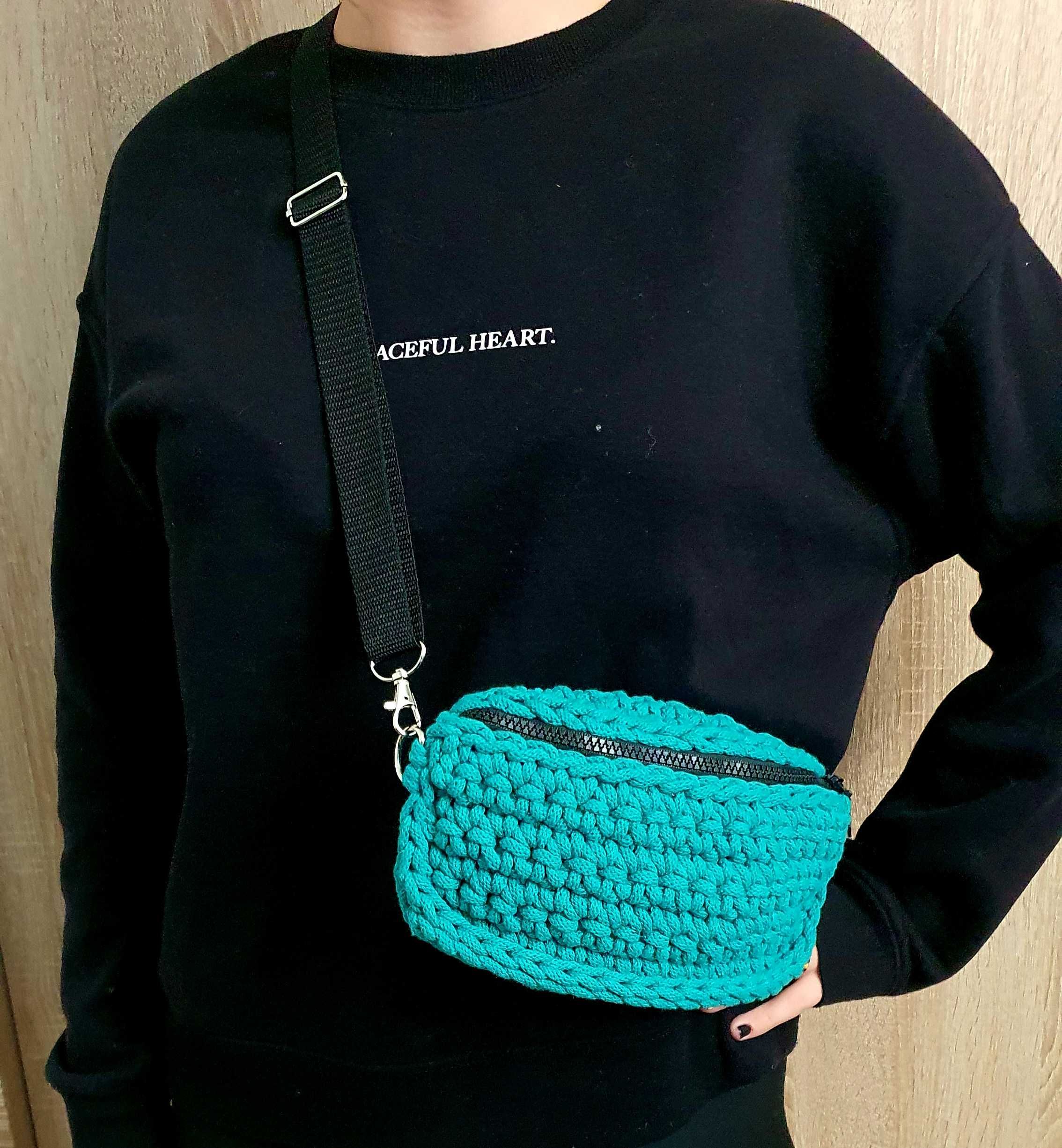 Nerka torebka ze sznurka handmade