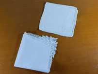 Conjunto de lenços de mão em branco /2 peças/