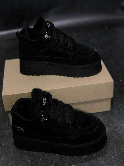 Черные зимние кроссовки UGG Lowmel на меху по супер цене