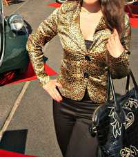 Пиджак Леопардовый на стройную девушку