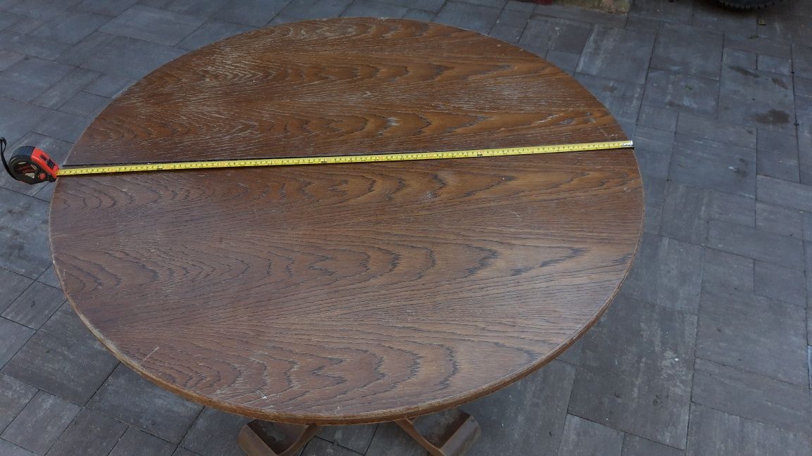 Stół okrągły 110 cm rozkładany 155 cm na jednej nodze