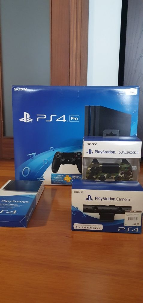 Ps4 Pro 1 TB + acessórios