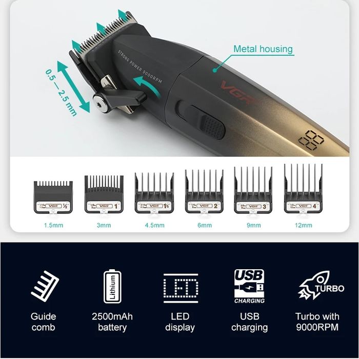 Профессиональная машинка для стрижки VGR-V003