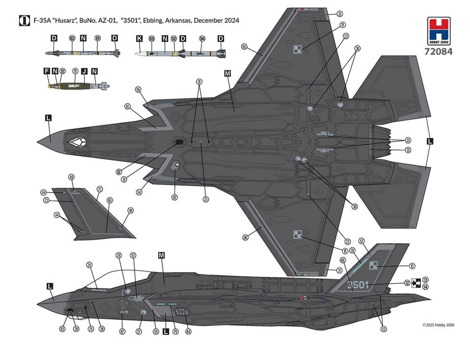 72084 Hobby 2000 Lockheed Martin F-35 A "Husarz" Polish Air Force