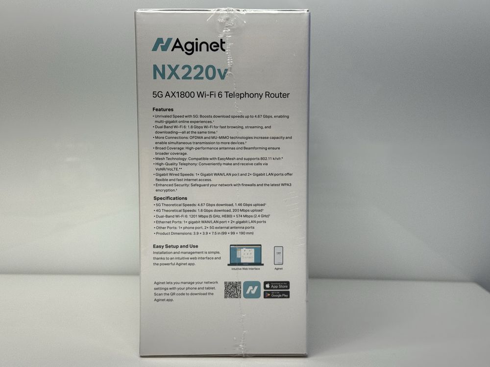 Router stacjonarny 5G TP-LINK NX220v Wi-Fi 6 AX1800 NOWY Gwarancja