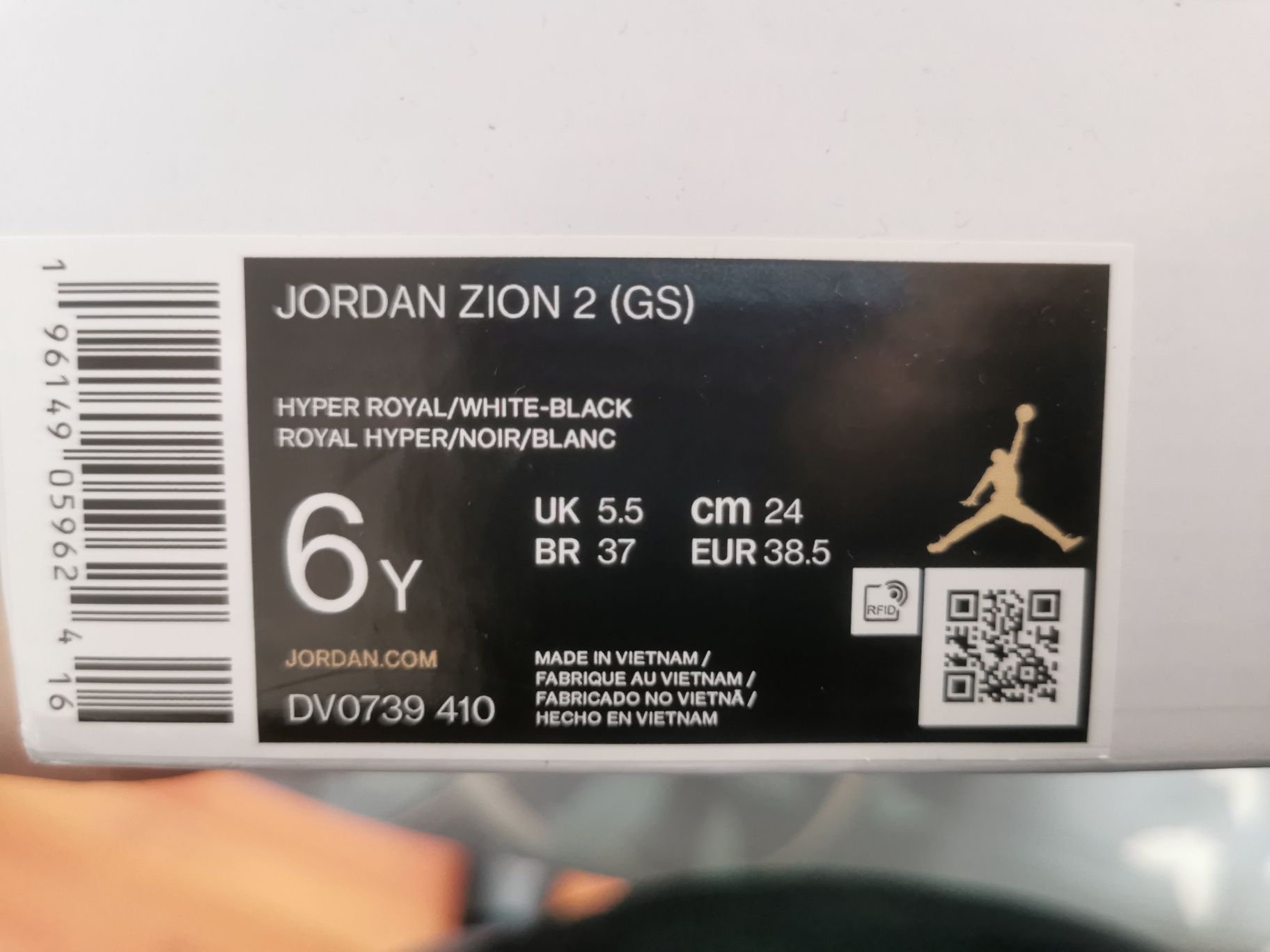 Buty Jordan Zion 2 rozmiar 38,5 wkładka 24cm