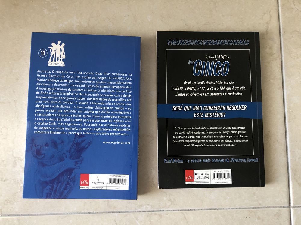 Livros “Os Cinco”, e “Os Primos”