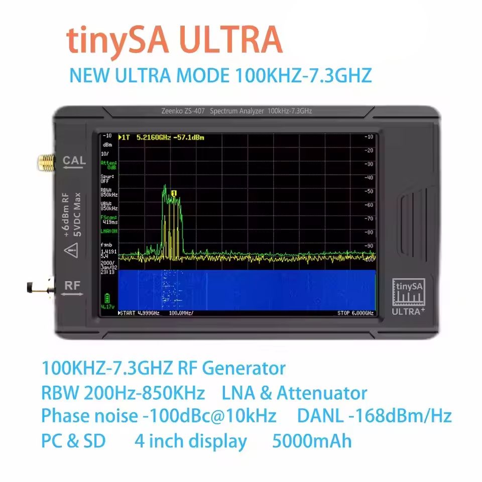 Аналізатор спектра TinySA Ultra Plus ZS-407 7.3ГГЦ