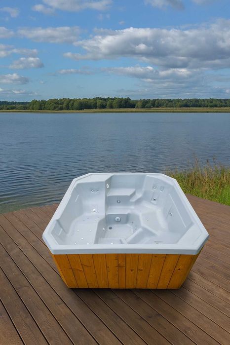 Jacuzzi całoroczne 5 os basen balia masaż pokrywa LED sauna transport