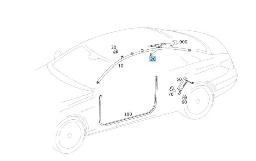 Nowa, oryginalna kurtyna powietrzna prawa Mercedes E-klasa coupe C207.