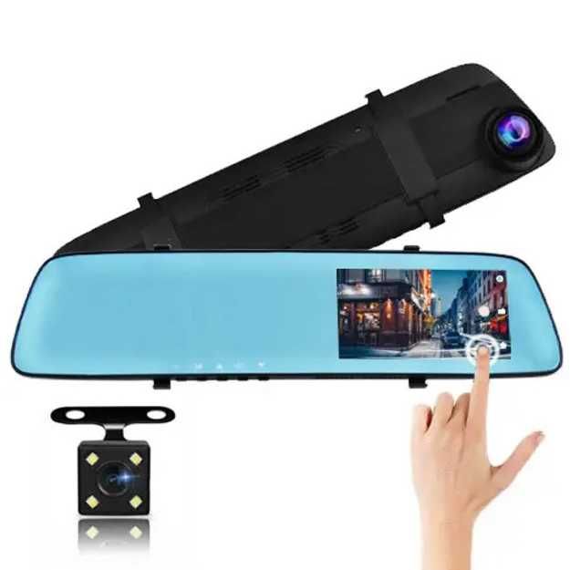 Автомобільний відеореєстратор-дзеркало 4,3" TOUCH SCREEN Full HD