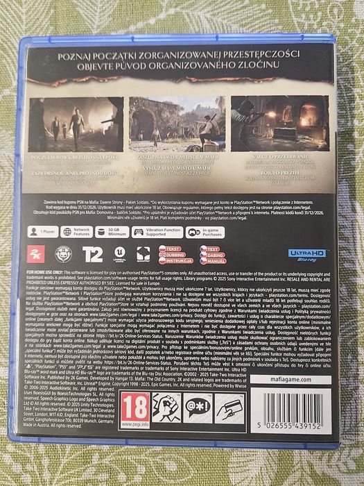 Gra Mafia The Old Country PS5