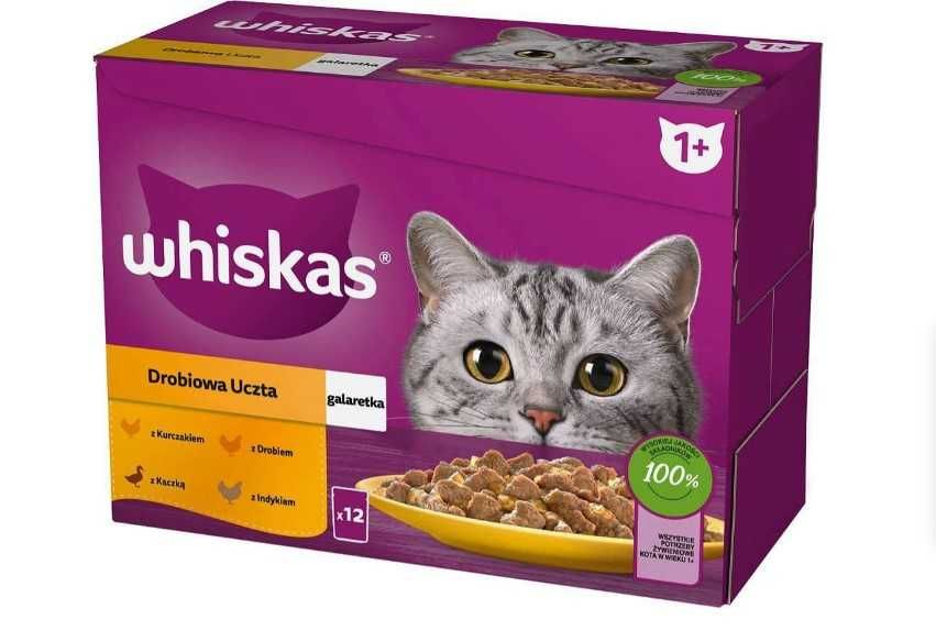 Whiskas karma dla kota drobiowa uczta 3 paczki po 12 sztuk