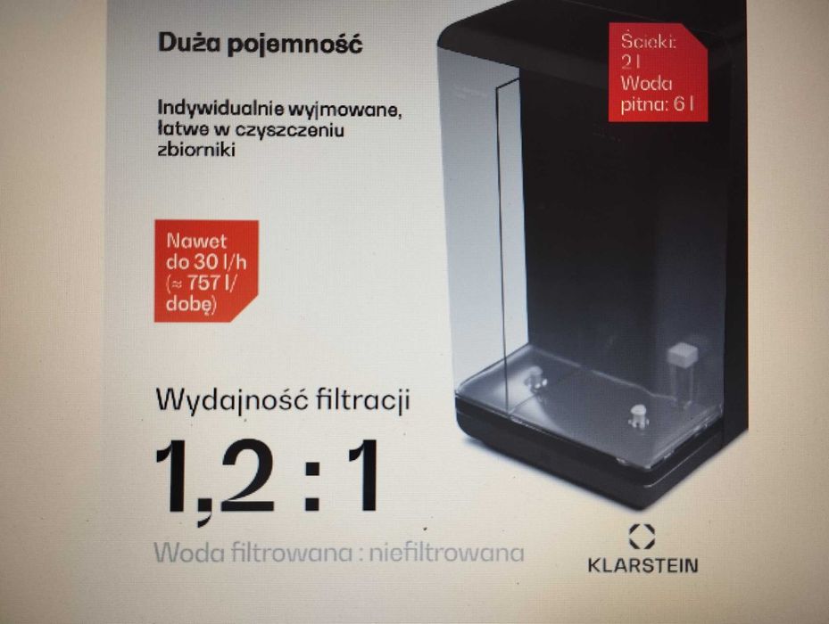 AquaFina 6L, uzdatniacz wody, 5-stopniowa filtracja,dystrybutor