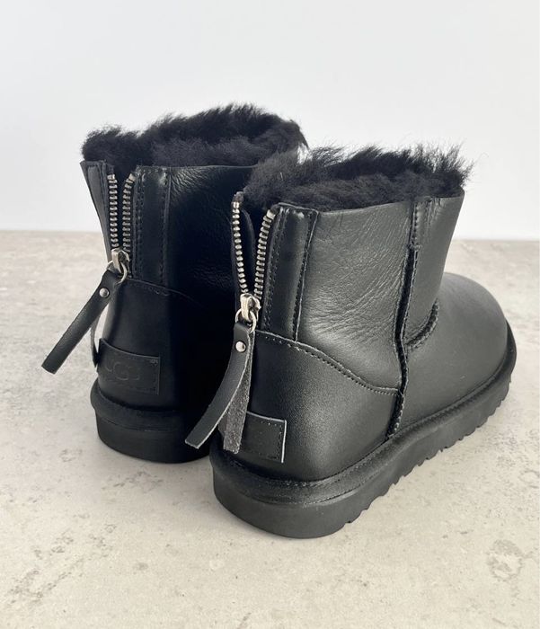 36-39 р угги Ugg Short ZIP Black Leather