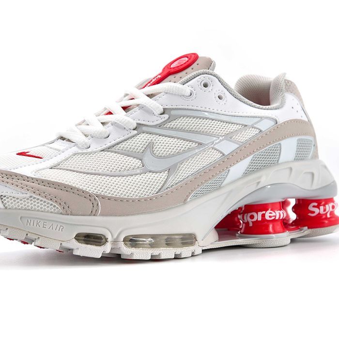 Женские кроссовки Nike x Supreme Shox Ride 2 White. Размеры 36-41