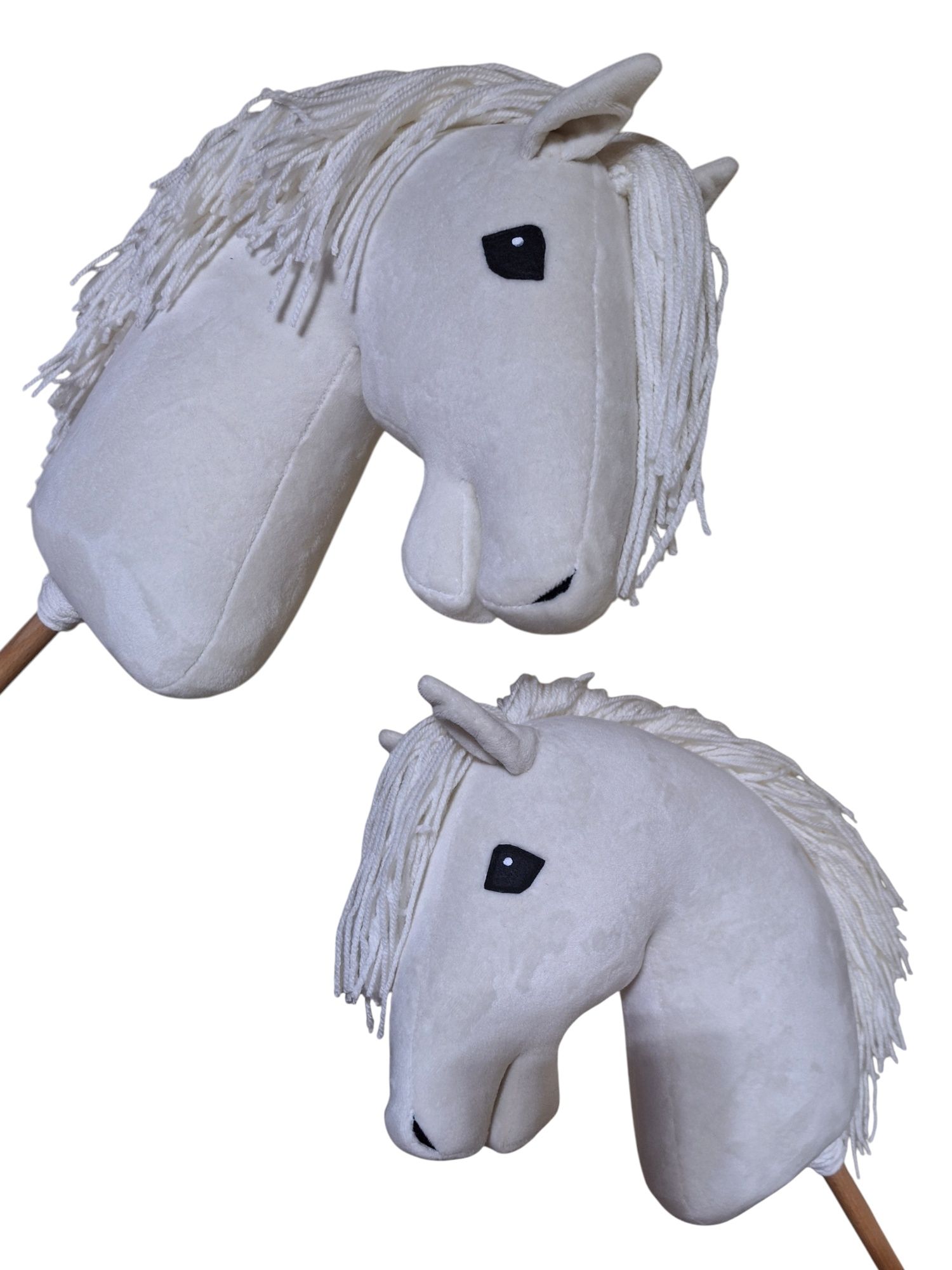 Hobby horse /koń na kiju -kolor ecru  format a3