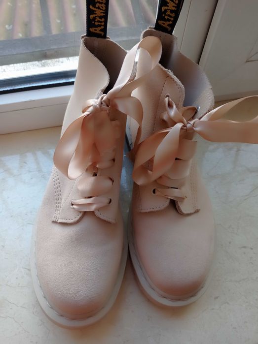 шкіряні черевики 38 р, dr martens 101 mono suede