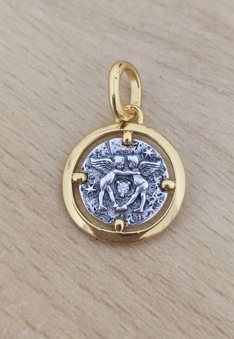 Amulet charm's Kupidyny anioły S925 nowy medalion