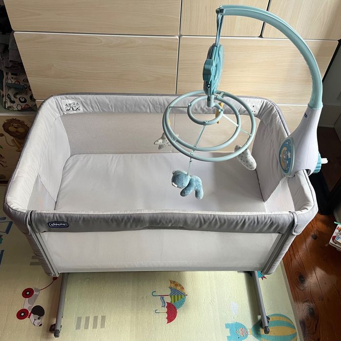 Next2Me Dream Evo colchão,roupa + Móbil da Chicco e saco de transporte