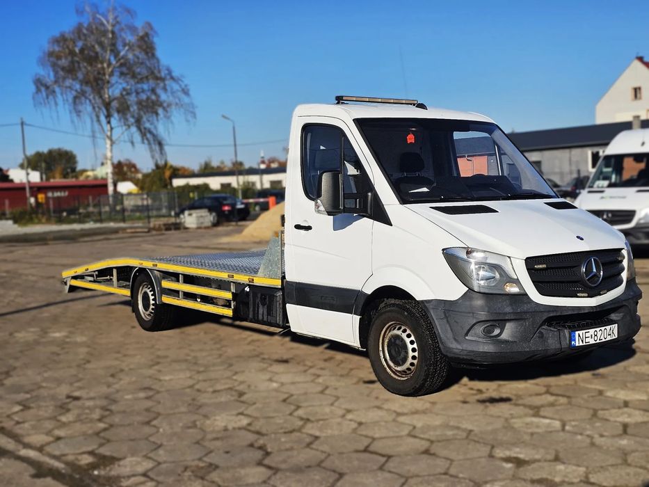 Mercedes-Benz Sprinter  laweta / Salon PL / stan bardzo dobry / max rozstaw / faktura VAT 23%