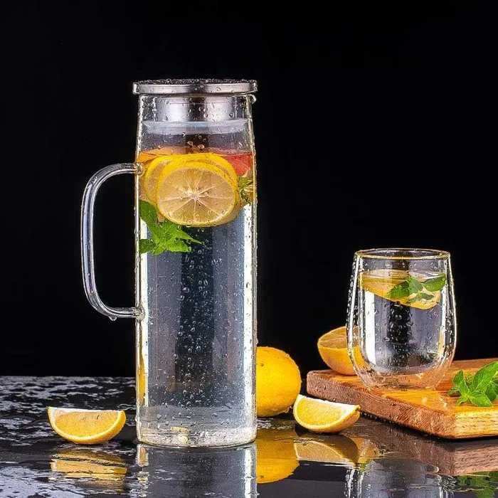 Nowy szklany dzbanek/ karafka/ 1300ml/ EHUGOS !7193!
