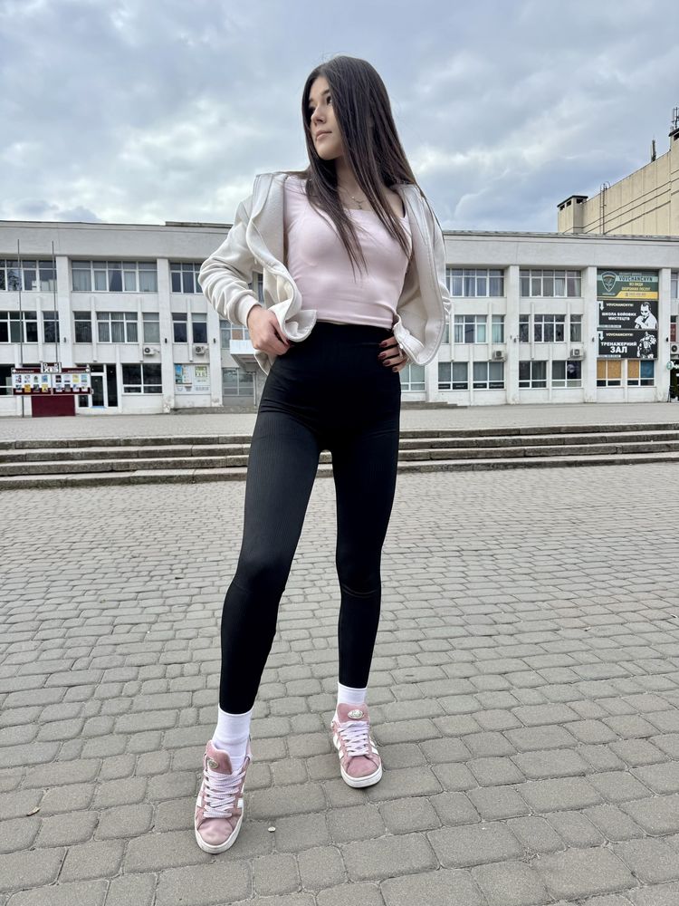 Лосини рубчик пуш-ап з ефектом підтяжки сідниць