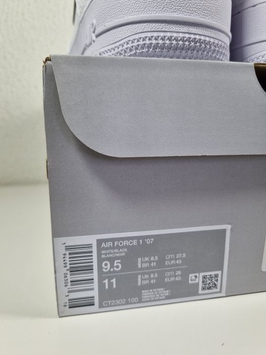 Nike Air Force 1 Branco e Preto