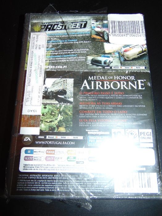 NeedforSpeed ProStreet+MedalofHonorAirborne NOVO 2PC CD Rom(62%desc)