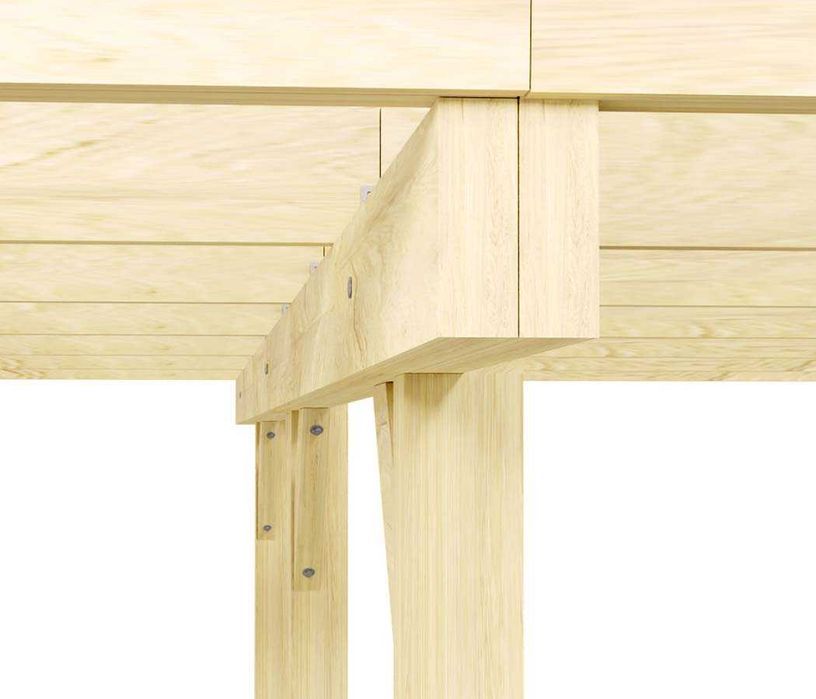 Wiata garażowa dwustanowiskowa Granit II 600x500cm Słupek 210cm + PVC