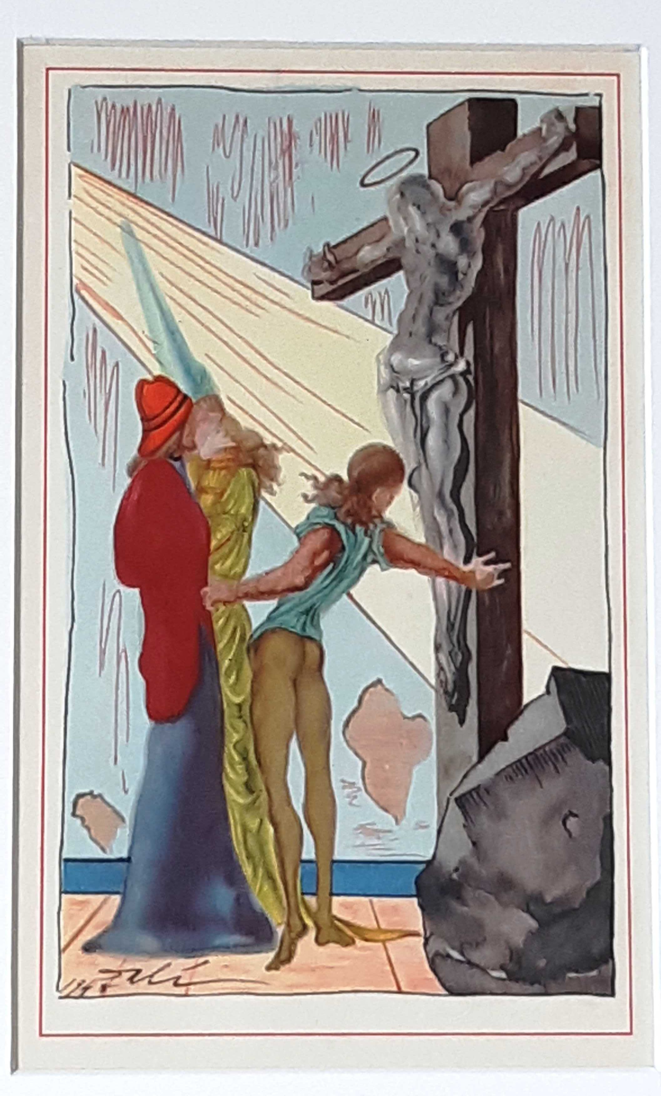 Dali Salvador litografia offsetowa oryginał z 1945 roku podpis z płyty