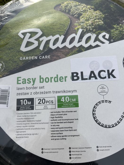 Border, obrzeże trawnika, zestaw ogrodowy