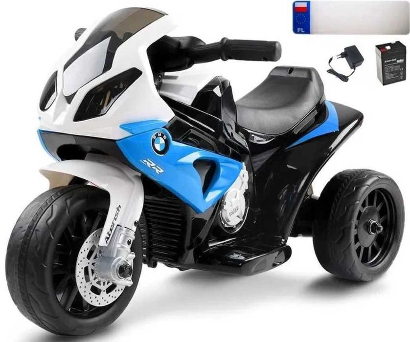 BMW S1000RR motor na akumulator dla dziecka 3 koła AKU + ŁADOWARKA