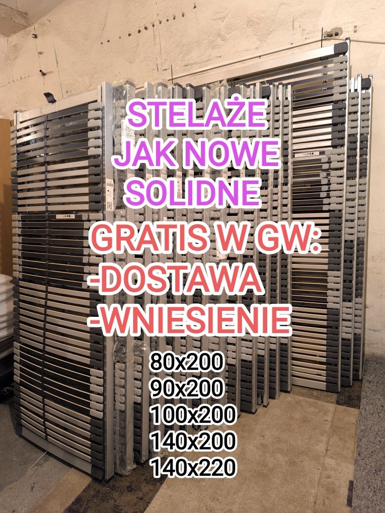 Stelaż Stelaże 80x200 90x200 100x200 140x200 140x220 jak NOWE