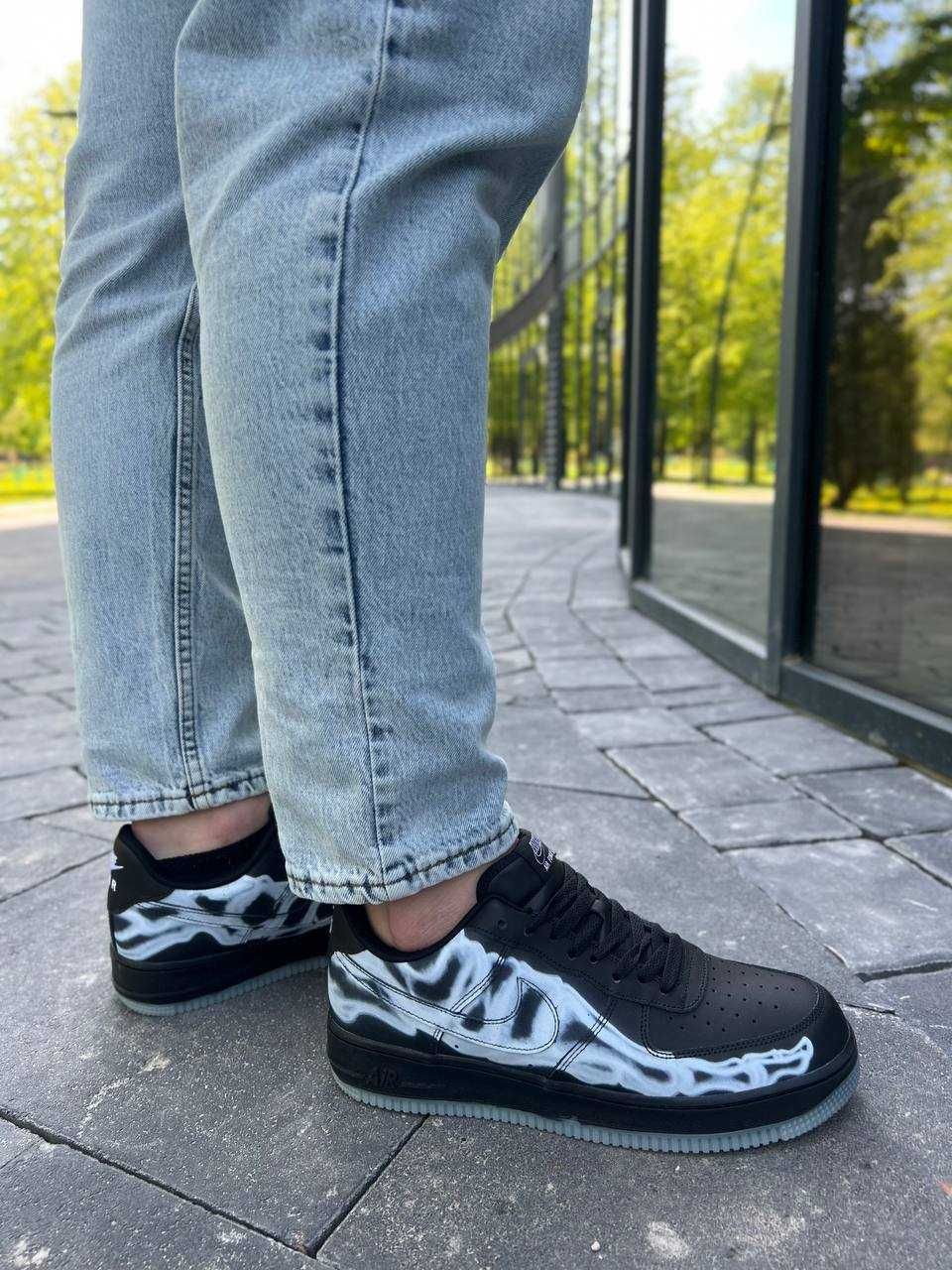 АКЦІЯ! Nike Air Force Low Skeleton QS black 41 42 43 44 45 найк форс