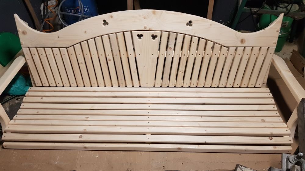 Ławka do huśtawki z drewna