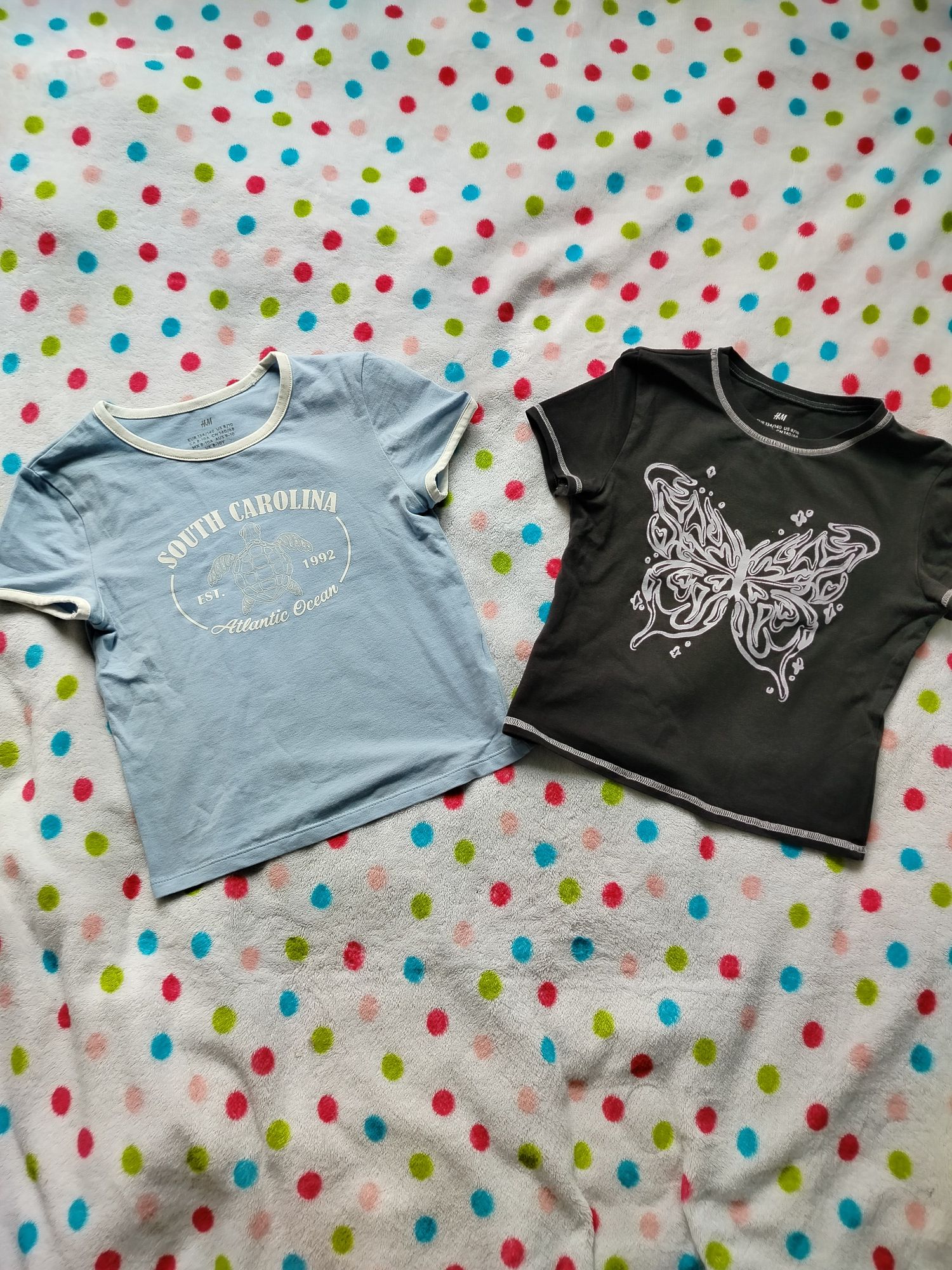 2 dziewczęce topy H&M