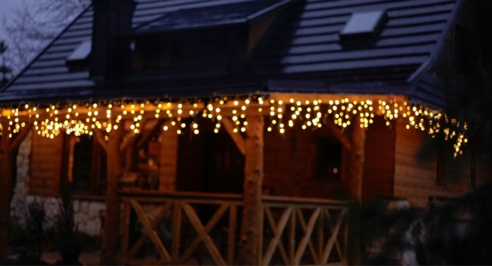 Kurtyna świetlna sople 500 LED 22,5 m ciepły biały z efektem flash