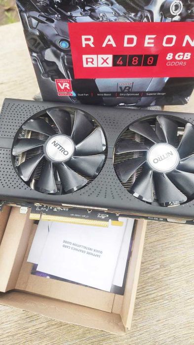 Игровая видеокарта RX 480 Nitro+ 8GB, RGB, OC