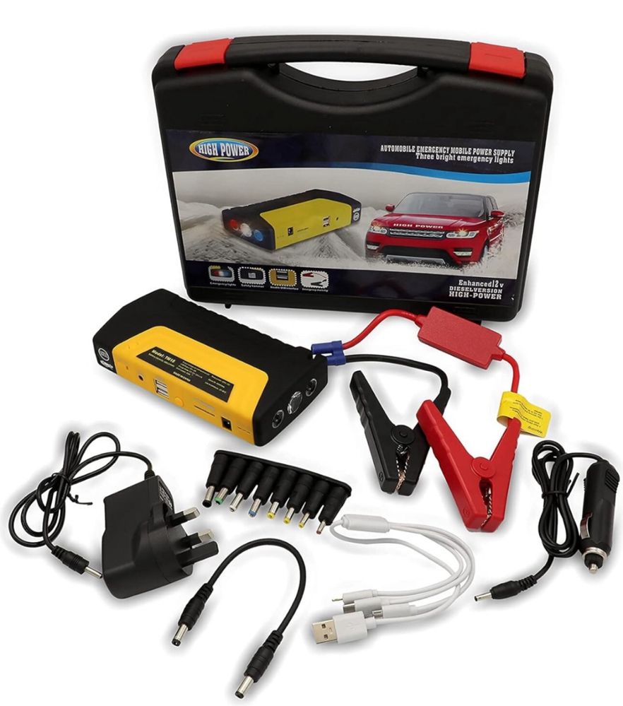 Booster com Compressor HIGH POWER Arranque e Enche Pneus