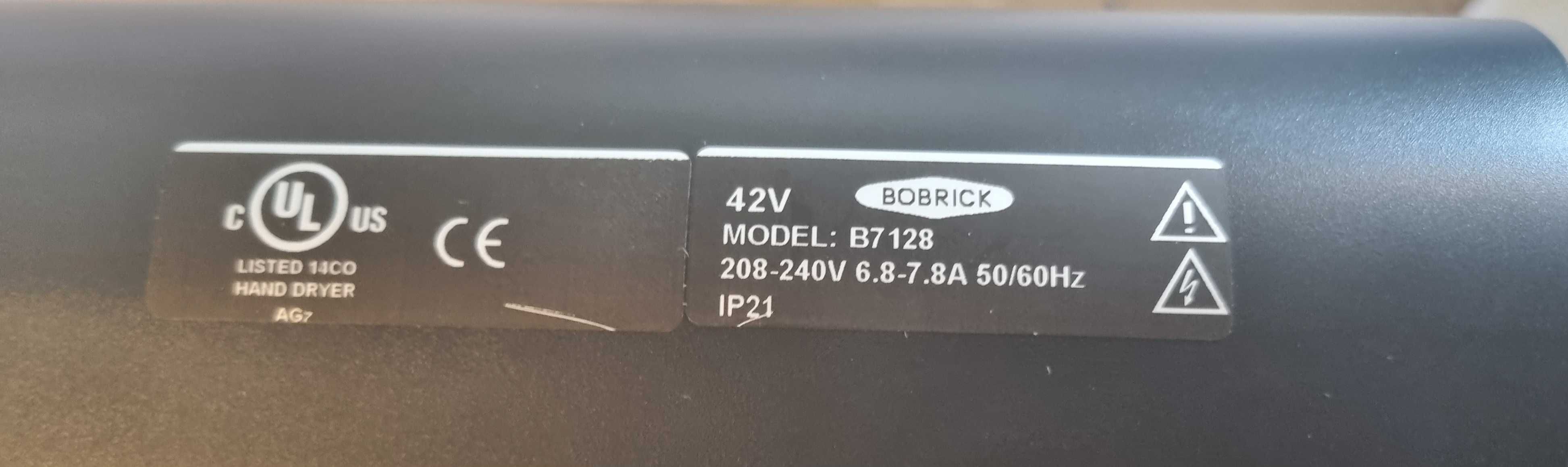 Suszarka Bobrick B-7128 Ścienna, stal nierdzewna, wyk,satynowe