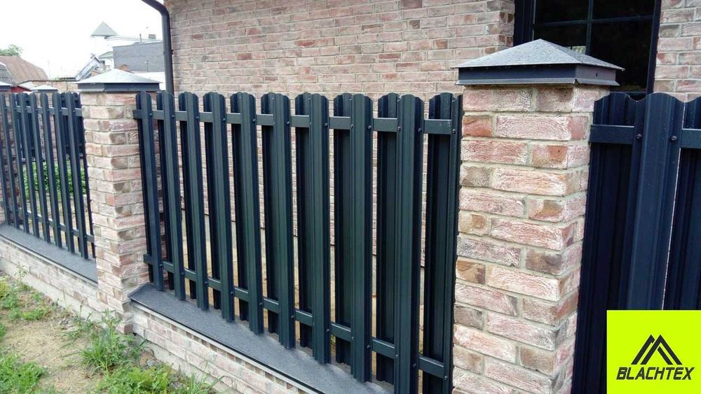 OGRODZENIE Sztachety Metalowe 1m 1,5m 2m 2,5m 3m - Antracyt, Dąb, Brąz