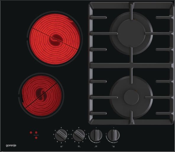 Комбінована поверхня газ+індукція Gorenje GCE691BSC