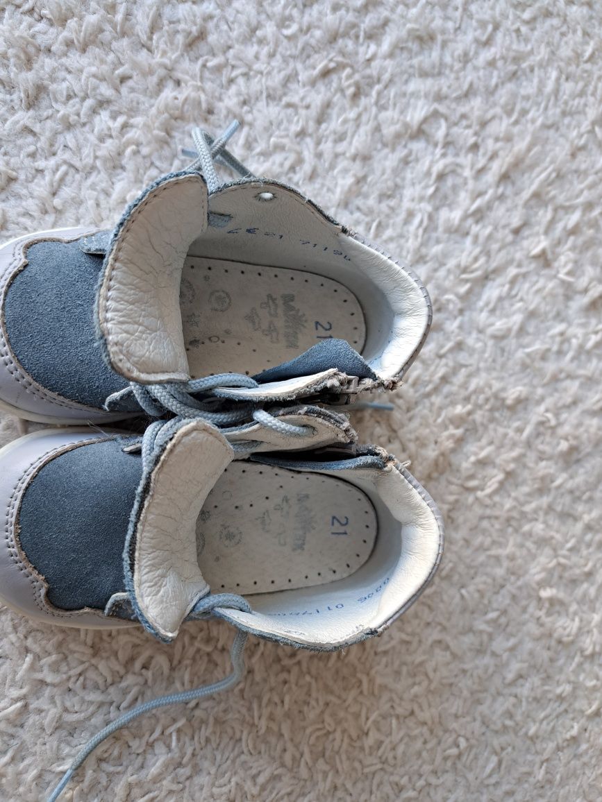 Mini first steps BARTEK dla chłopców niebiesko-szare r.21