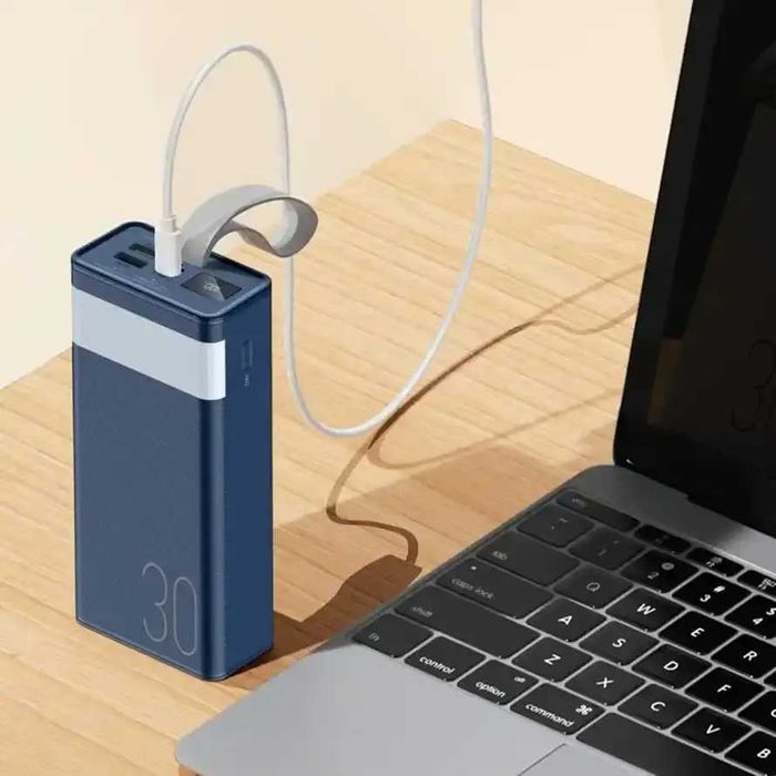 Повербанк power bank 30000 mAh с фонариком/быстрая зарядка