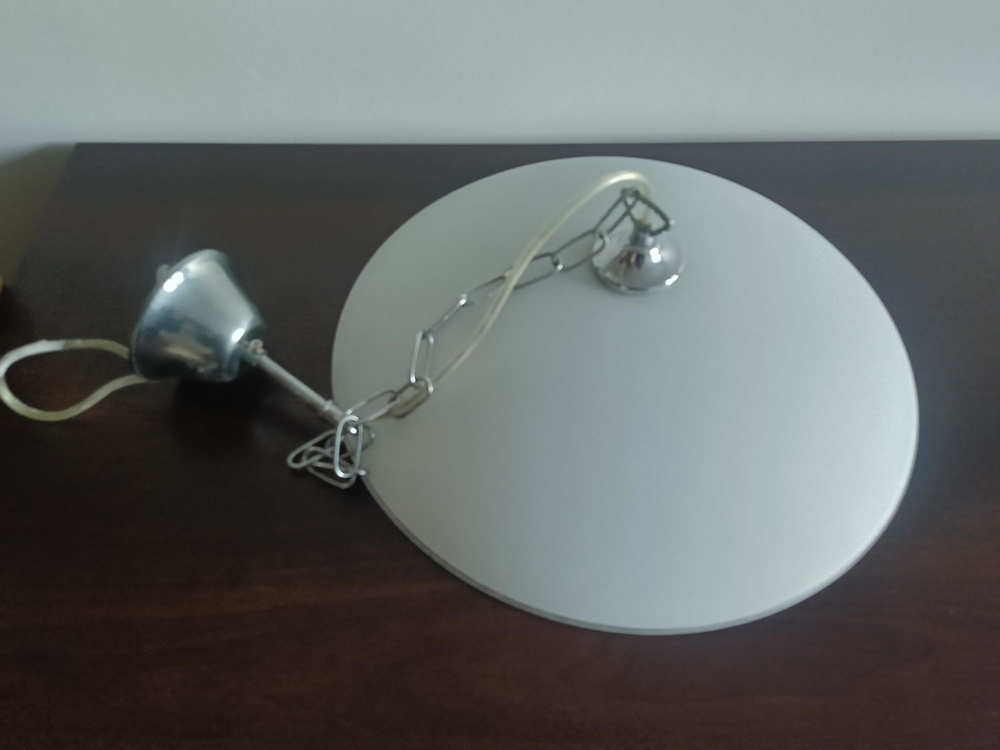 Lampa wisząca srebrna