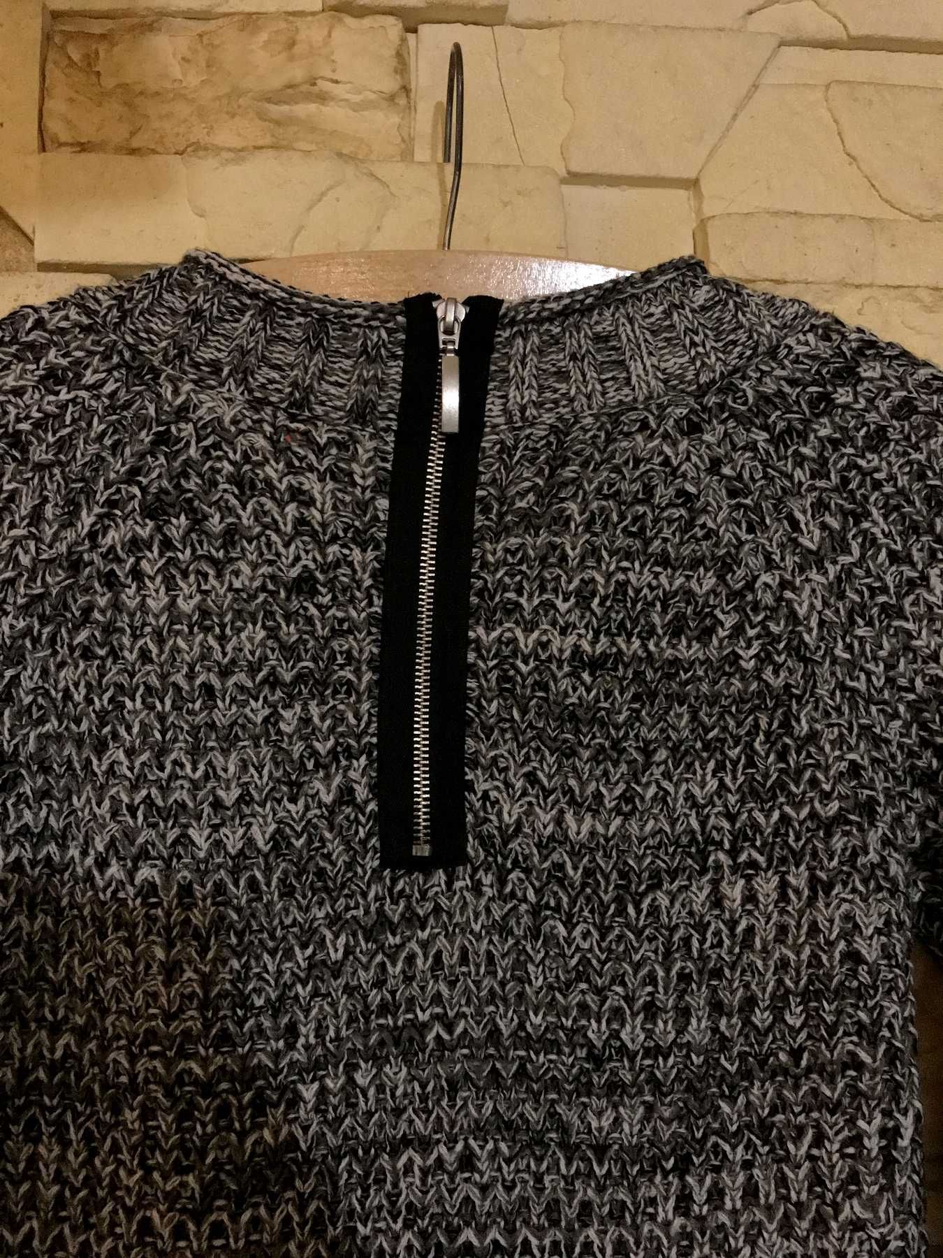 Sweter długi tunika szary New Yorker r. XS/S